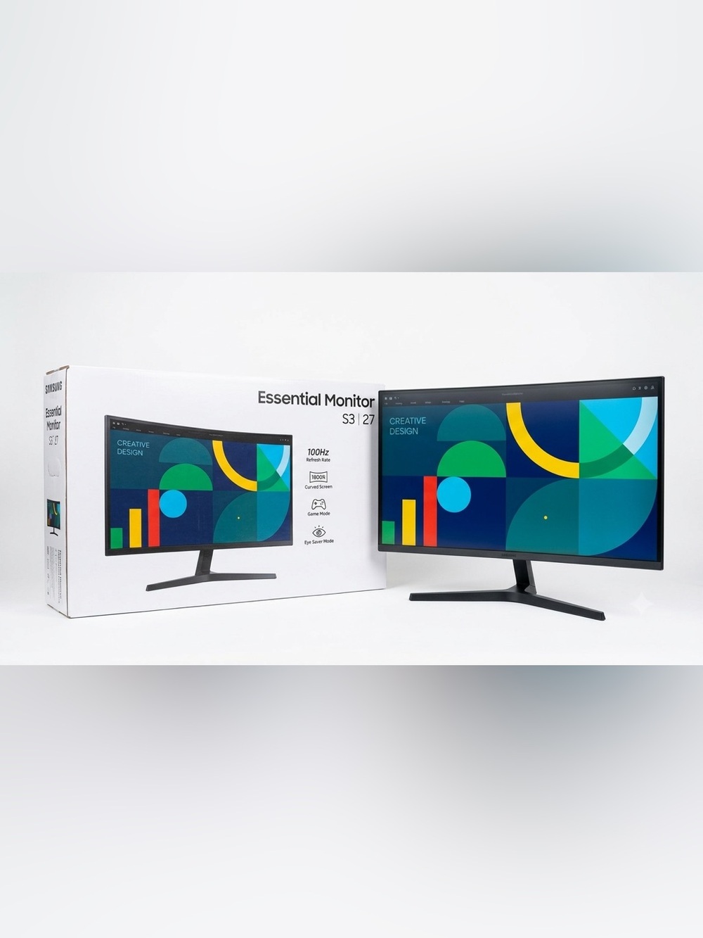 Samsung Essential Monitor S3 27 Curved 100Hz Gaming Monitor